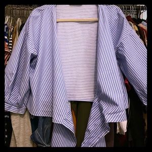 Zara Blue and White Shirt